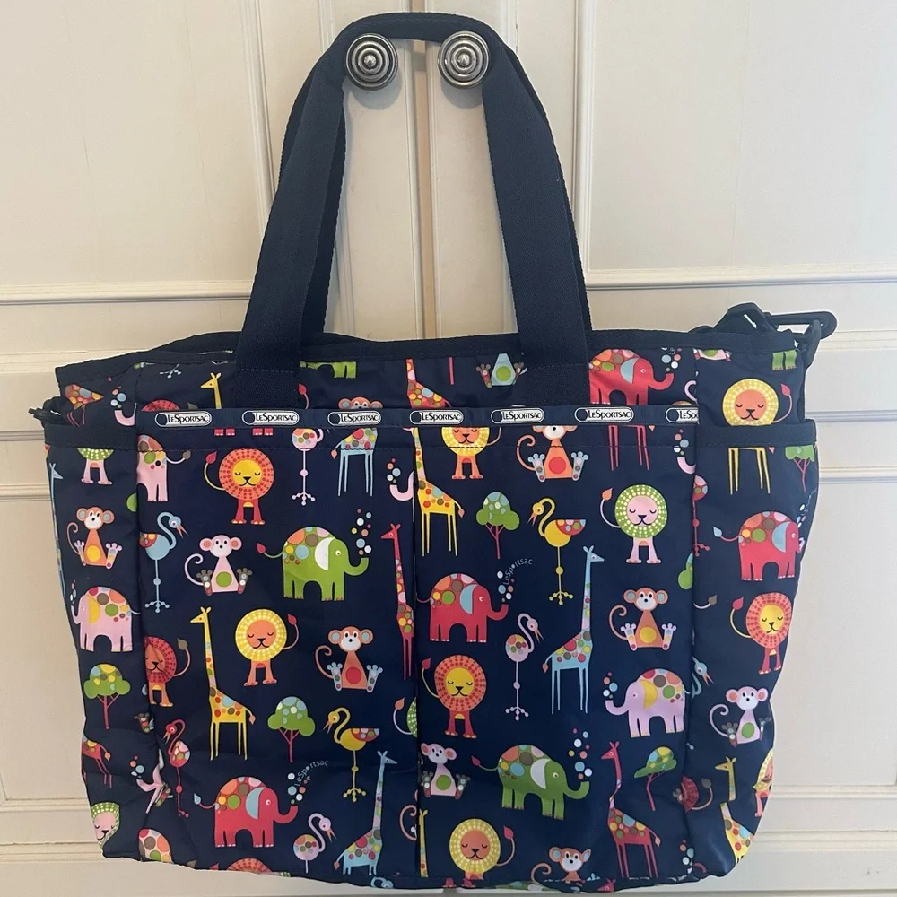 LeSportsac Zoo Cute Ryan Baby Diaper Convertible Tote Bag